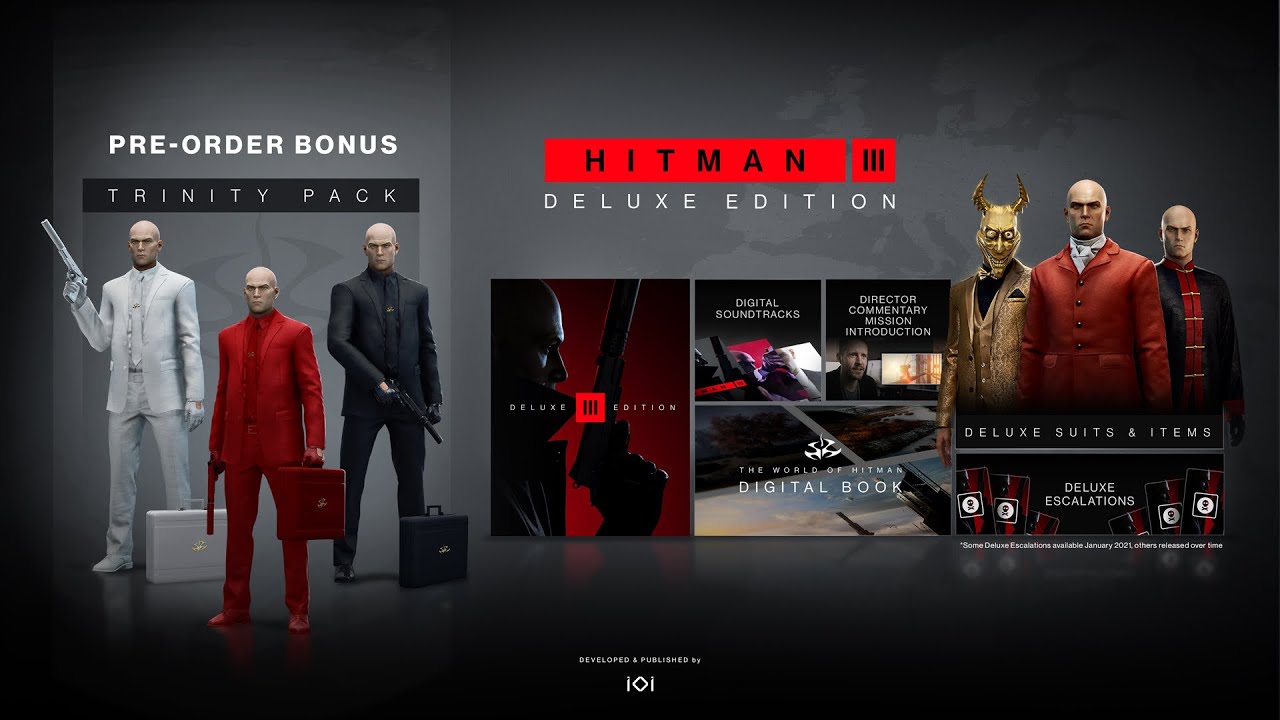 Hitman 3 tem a edição comum e a deluxe para comprar (Foto: Divulgação/IO Interactive)