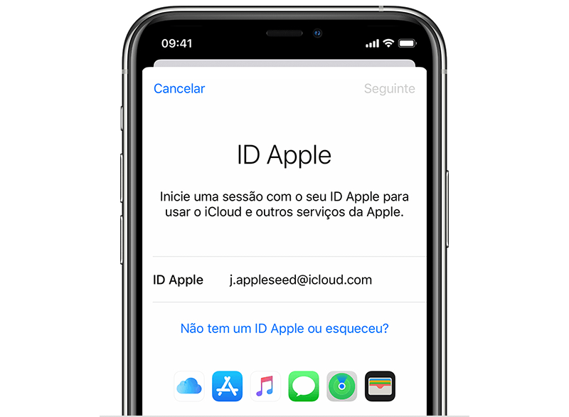 Se você já iniciou sessão com ID Apple, você pode descobrir o seu usuário pelo iPhone (Foto: Apple Support)